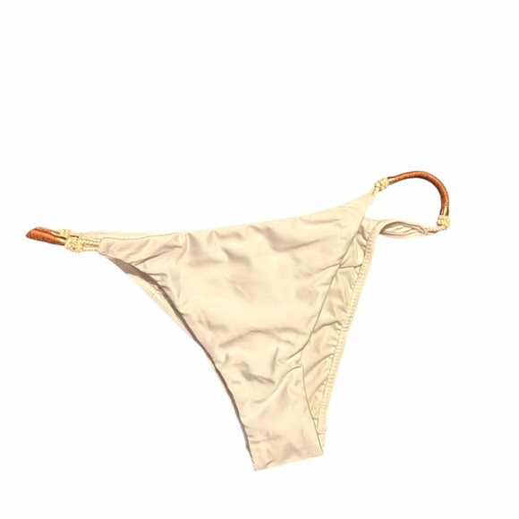 NEW Vix Paula Hermanny Swim Bikini Set Bikini Top & Cheeky Bottom White Beaded - Picture 5 of 13